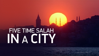 5 Time Salah In A City